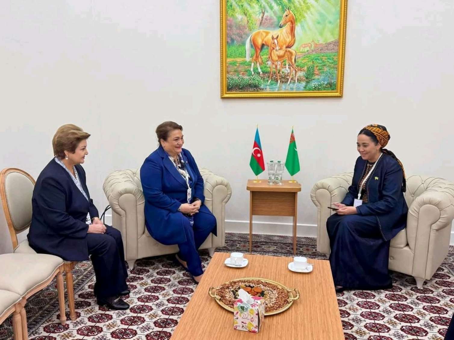 Tənzilə Rüstəmxanlı türkmən həmkarları ilə görüşdü - FOTO 