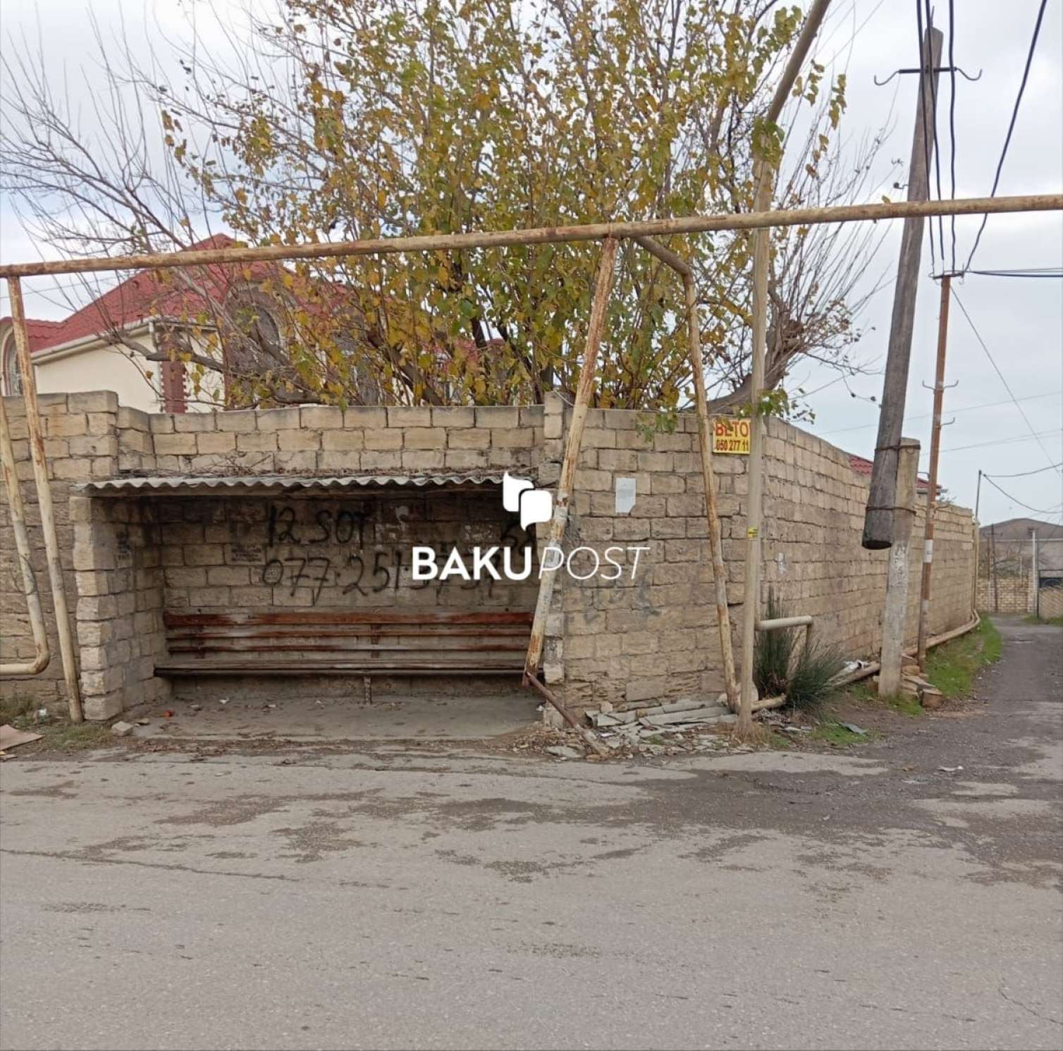 “Qurd dərəsi”nin quş damına bənzəyən dayanacaqları... - ŞİKAYƏT+ FOTO 