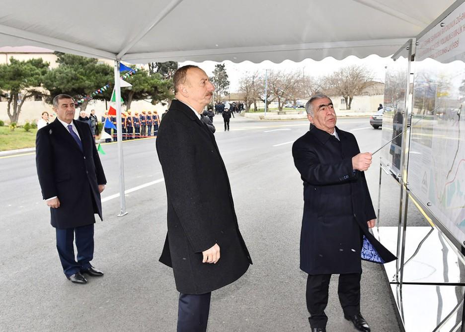 Prezident Sabunçu və Suraxanıda yolların açılışında iştirak etdi -  FOTOLAR