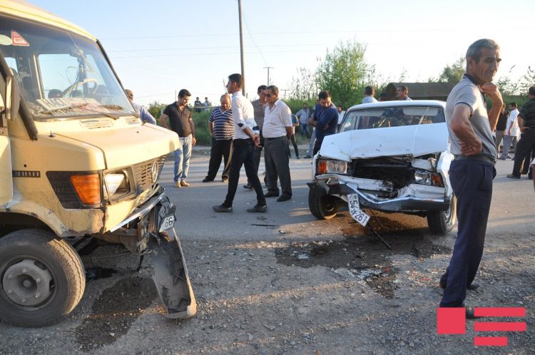 Sabirabadda qəza -  5 nəfər yaralandı/FOTO/Yenilənib