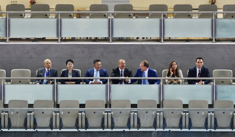 İlham Əliyev dünya çempionatının yarışlarını izləyib -  FOTO