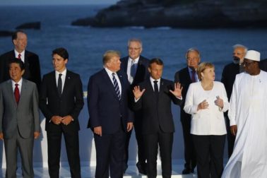 G7 liderlərinin sammitdə maraqlı anları -  FOTOLAR