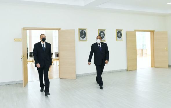Prezident Balakəndə Uşaq İncəsənət Məktəbinin yeni binasının açılışında - FOTOLAR