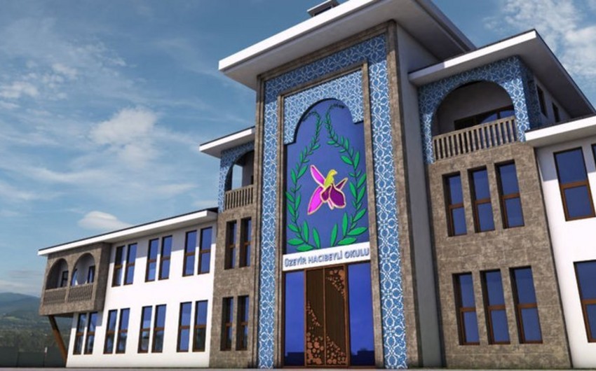Şuşadakı türk məktəbinin binası bu cür olacaq -  FOTOLAR
