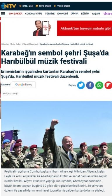 Türkiyə mediası Prezidentin Şuşaya səfərini işıqlandırdı - FOTOLAR Türkiyə mediası Prezidentin Şuşaya səfərini işıqlandırdı - FOTOLAR