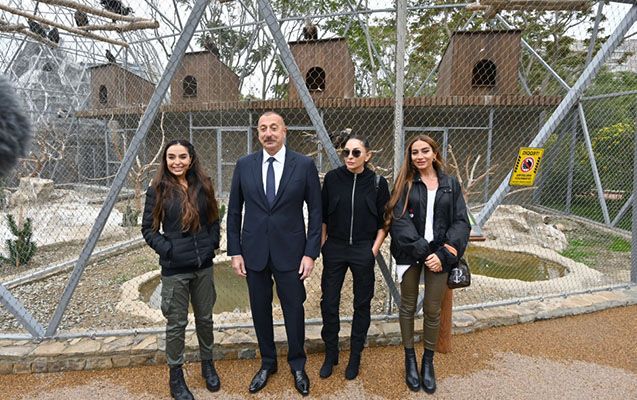 Prezidentlə ailəsi zooparkın açılışında -  FOTO - YENİLƏNİB