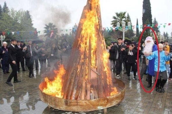 İcra başçısı bayramları səhv saldı -  Novruz mərasimində Şaxda baba - FOTO 