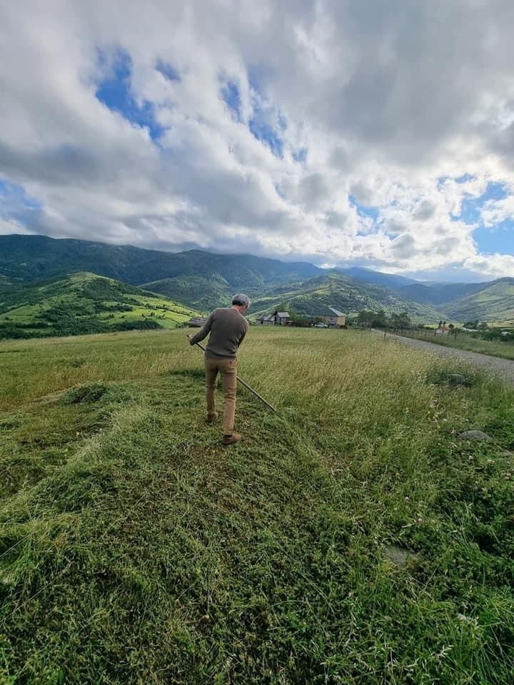Fransa səfiri Yardımlıya getdi, ot biçdi - FOTO 