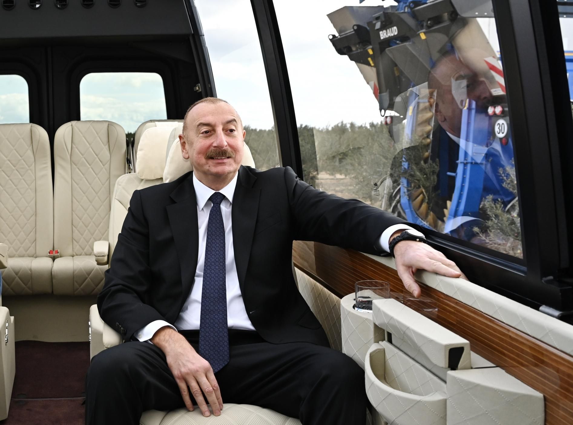 Prezident zeytun zavodunun açılışında - YENİLƏNİB - FOTO