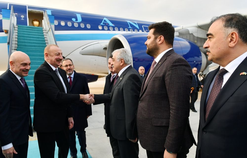 İlham Əliyev Türkiyəyə getdi -  FOTOLAR