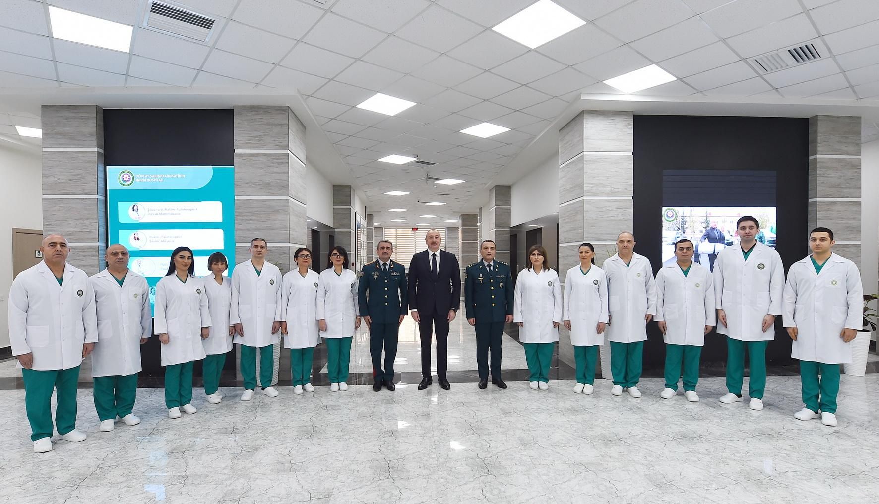 Prezident DSX-nin yeni hərbi hospital kompleksinin açılışında -  Yenilənib-FOTO