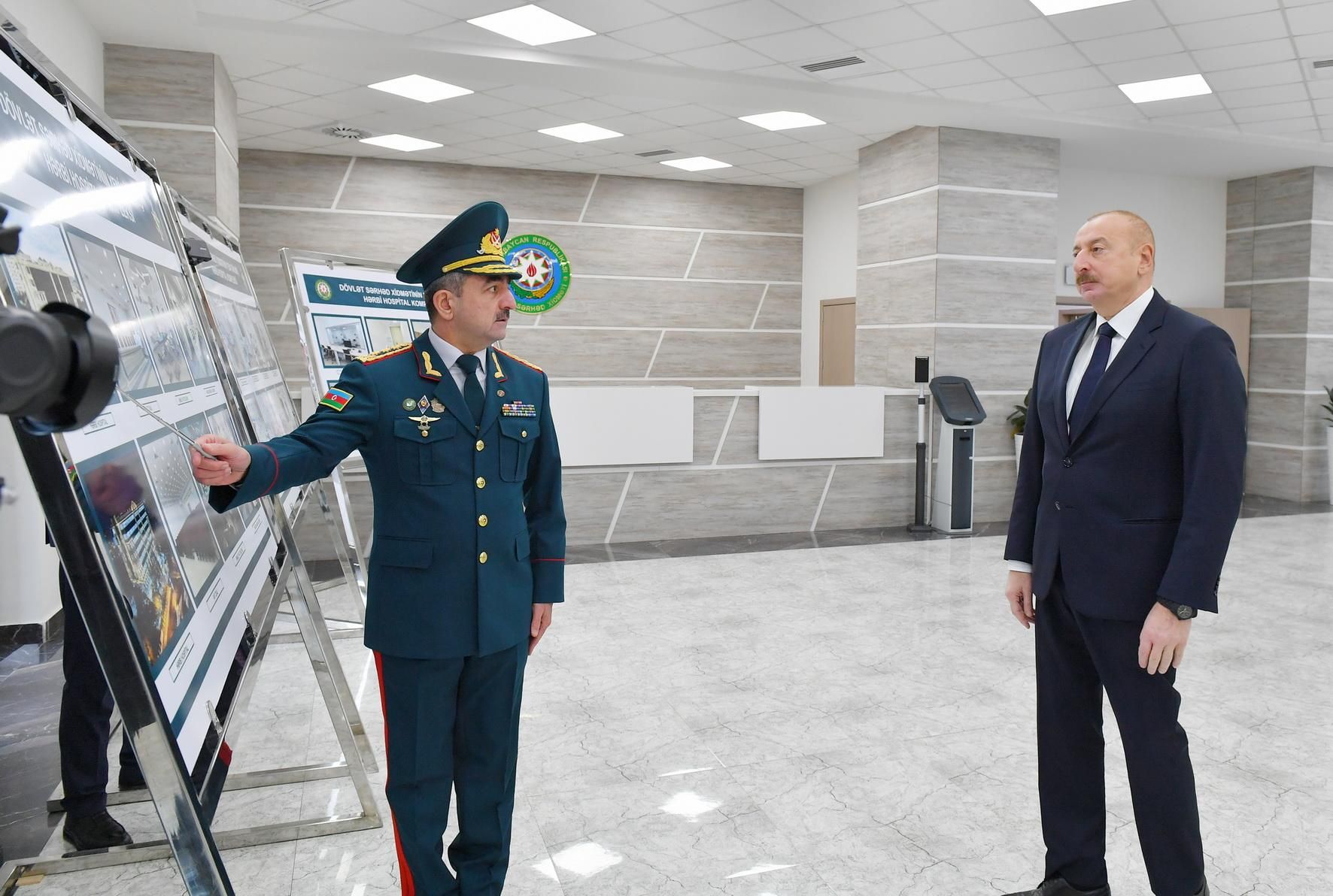 Prezident DSX-nin yeni hərbi hospital kompleksinin açılışında -  Yenilənib-FOTO