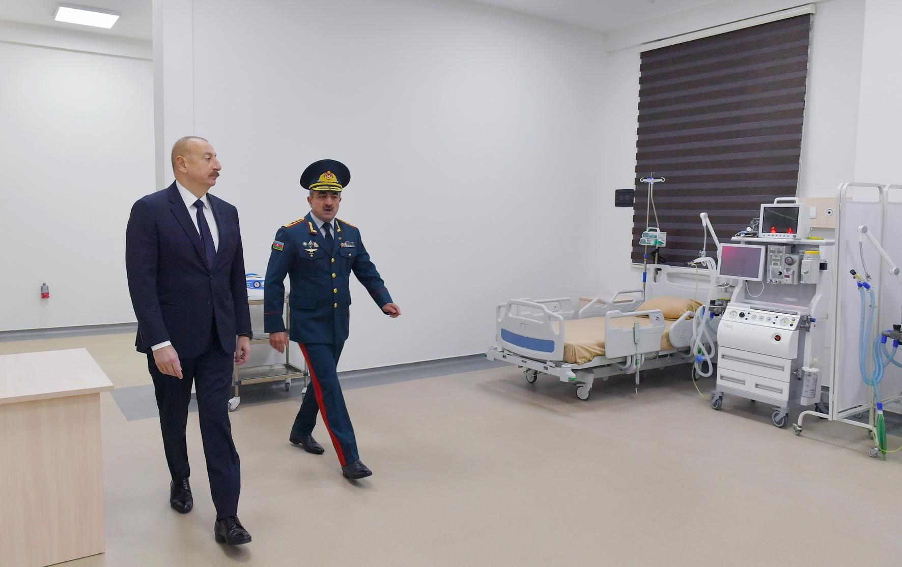Prezident DSX-nin yeni hərbi hospital kompleksinin açılışında -  Yenilənib-FOTO