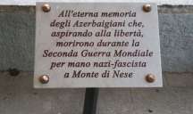 İtaliya bu döyüşlərdə həlak olan 120 azərbaycanlını andı - FOTO