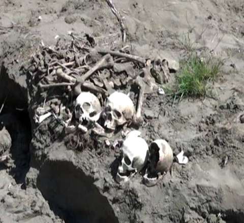 Laçında insan skeleti tapıldı 
