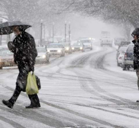 Gədəbəyin bu kəndinə güclü qar yağır - VİDEO 