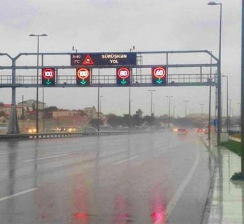 Bu yolda sürət həddi endirildi 