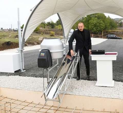 Kəlbəcər şəhərində 4-cü yaşayış kompleksinin təməli qoyulub 