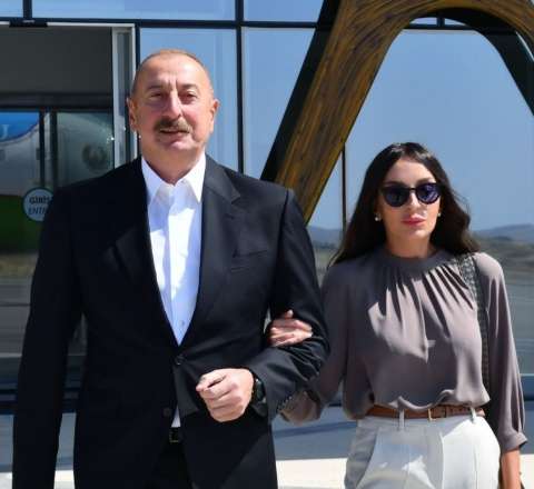 Prezident və xanımı Ağdərədə 