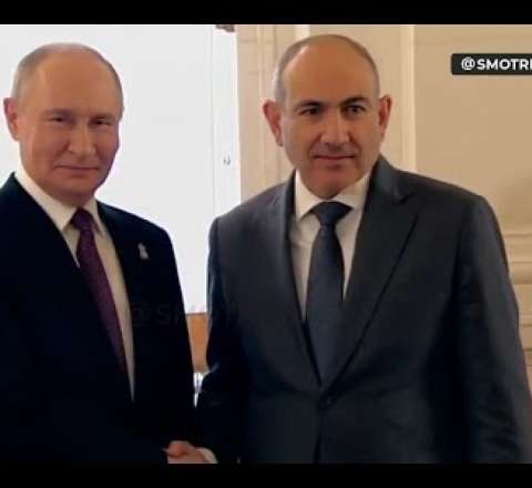 Putin Paşinyanı belə qarşıladı - VİDEO 