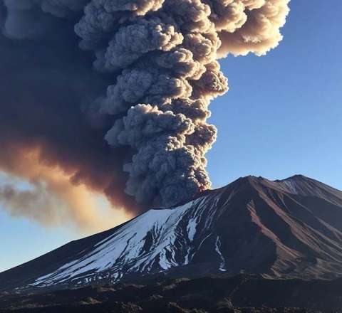 Etna vulkanı partladı: Turistlər belə qaçdı - Video 