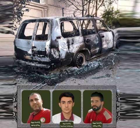 İsrail təcli yardım maşınını vurdu - Ölənlər var - FOTO 