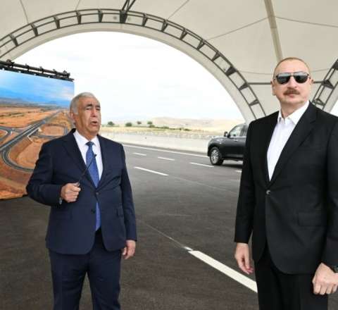 İlham Əliyev Əhmədbəyli-Füzuli-Şuşa yolunun açılışında - FOTOLAR 