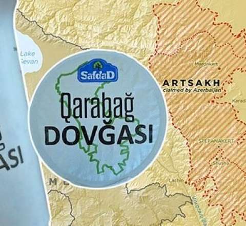 “Qarabağ” dovğasının üzərinə seperatçıların xəritəsi...  - FOTO