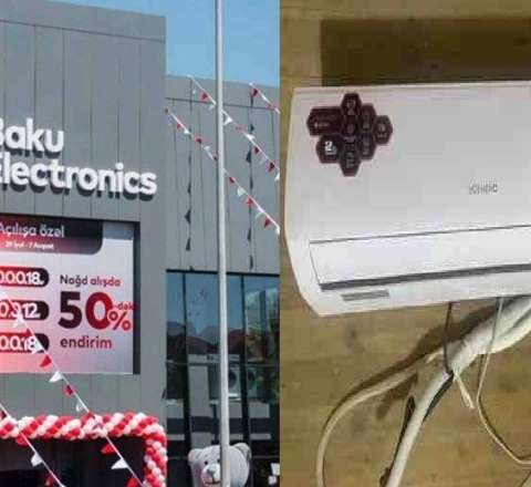 “Baku Electronics”in fırıldağı - Müştəriyə işlənmiş kondisioner satılıb - FOTO