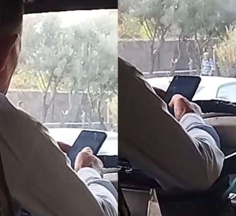 Avtobus sürücüsü sükan arxasında “Tiktok” izləyir – Sərnişinlər təhlükədə - VİDEO 