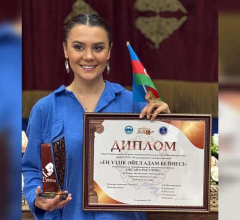 Oksana Rəsulova Qazaxıstanda mükafata layiq görüldü - VİDEO