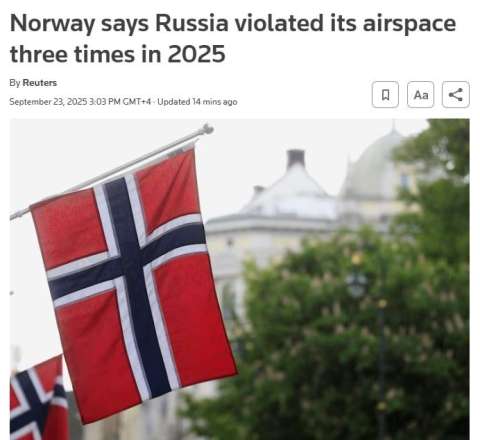  Rusiya Norveçin hava məkanını üç dəfə pozub - Reuters 