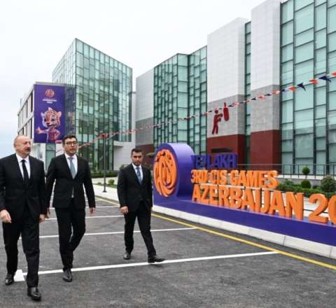 Prezident Yevlaxda açılış etdi - FOTO