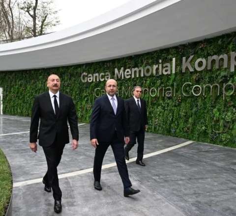 Prezident Gəncə Memorial Kompleksinin açılışında iştirak etdi – FOTOLAR 
