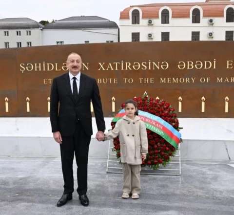 Prezidentin Gəncə səfərində diqqət çəkən məqam - Fotodakı qız kimdir? 