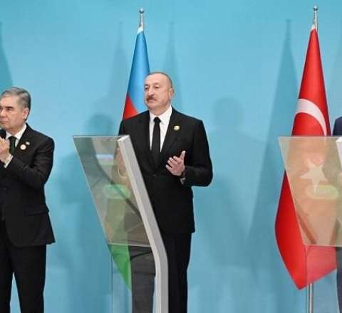 Türk liderlər  Füzulidə məscidin təməlini qoydular - VİDEO