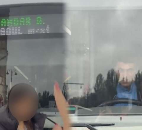 “Sürücü dedi ki, düş, avtobusu sürmürəm...” - Video 