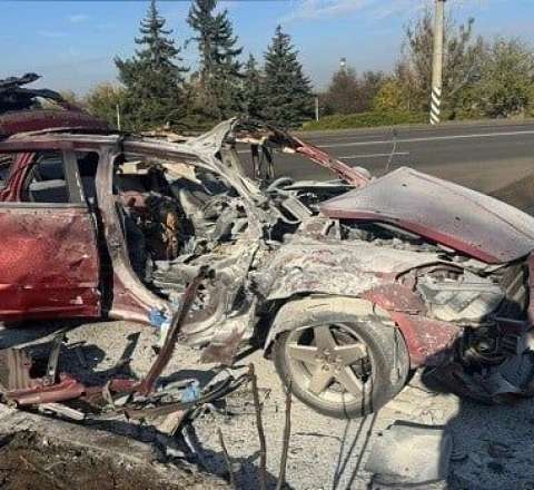 Ukraynalı jurnalistlərin maşını dronla vuruldu: 2 ölü 
