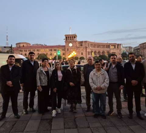 Azərbaycanın QHT rəhbərləri İrəvanda - FOTO 
