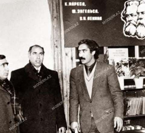 Ramiz Mehdiyev Gəncədə - Tarixi fotodakı digər məşhur şəxs kimdir? 