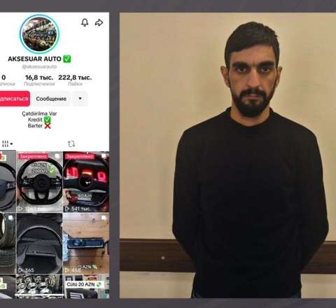 "TikTok"da vətəndaşların pulunu ələ keçirən şəxs saxlanıldı