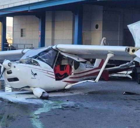 Təbrizdə qəza – Təyyarə hava limanına çırpıldı 