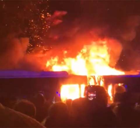 “Barselona” fanatların avtobusu yandı – Bir nəfər saxlanıldı 