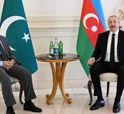 İlham Əliyev Şahbaz Şəriflə görüşdü 