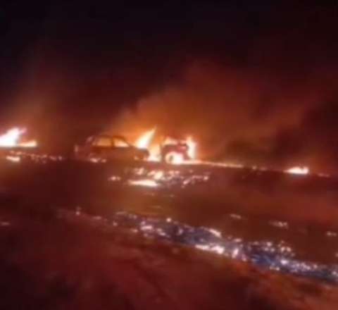 İranda dəhşətli qəza: 12 nəfər diri-diri yandı – VİDEO 