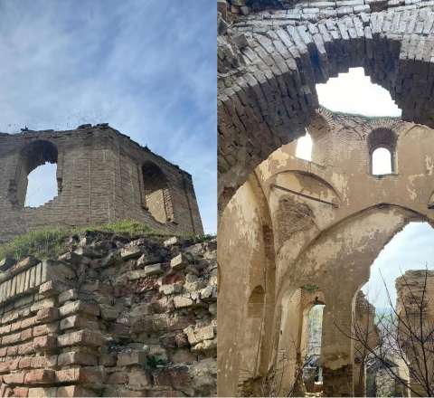 Şabranda IV əsrin abidəsi baxımsızlıqdan dağılır - FOTOLAR 