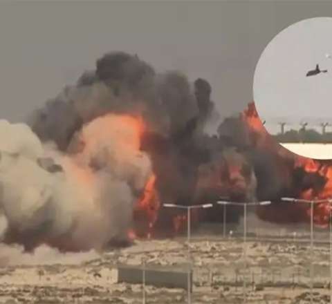 Dubaydakı aviaşouda dəhşət – Təyyarə yerə çırpıldı – VİDEO 