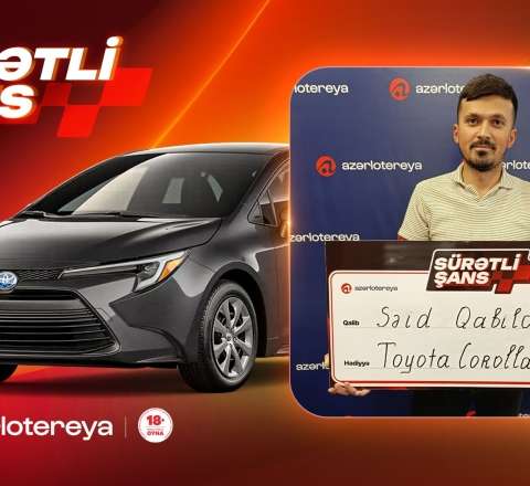 “Azərlotereya”nın “Sürətli Şans” lotereyasında 2 nəfər “Toyota Corolla” qazandı - FOTO