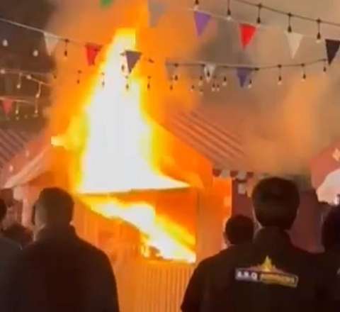 Fəvvarələr meydanında yanğında zəhərlənən var 