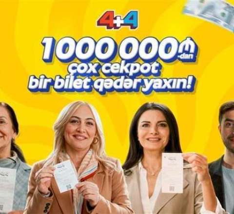 “4+4” lotereyasında cekpot 1 000 000 manatı keçdi 